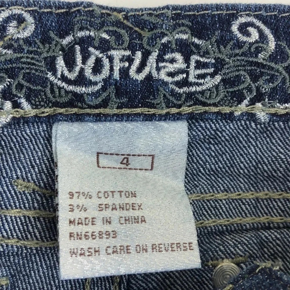 NOFUZE NWOT GIRLS JEAN DENIM BOTTOMS SHORTS CAPRIS PANTS SUMMER CASUAL SIZE 4 - Picture 6 of 7